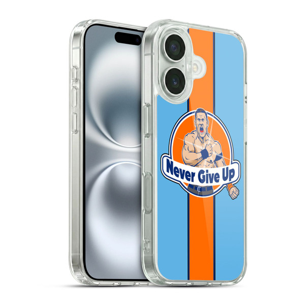WWE John Cena Never Give Up Soft Gel Case for Apple iPhone 16 & MagSafe