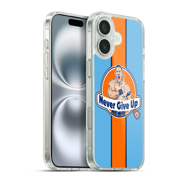 WWE John Cena Never Give Up Soft Gel Case for Apple iPhone 16 Plus & MagSafe