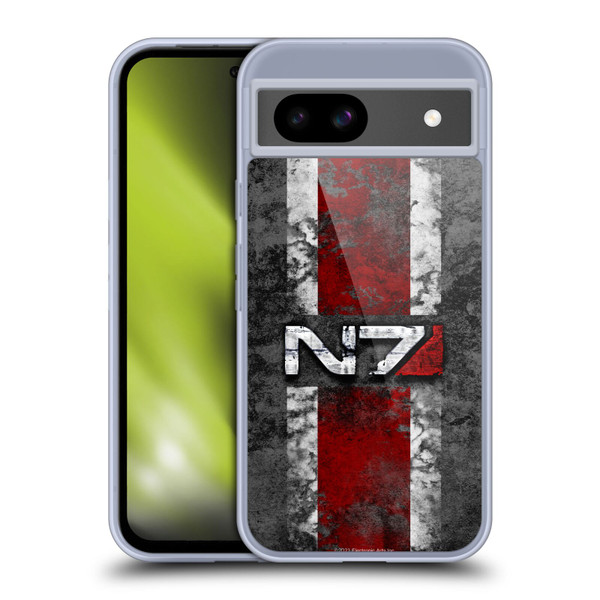 EA Bioware Mass Effect Graphics N7 Logo Distressed Soft Gel Case for Google Pixel 8a