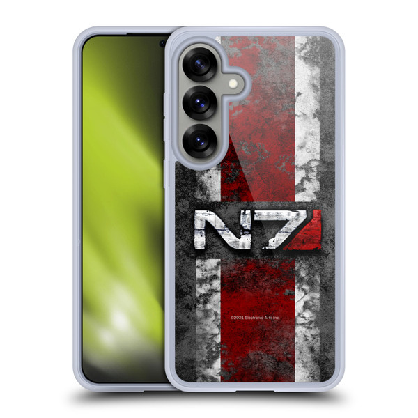 EA Bioware Mass Effect Graphics N7 Logo Distressed Soft Gel Case for Samsung Galaxy S25 & MagSafe