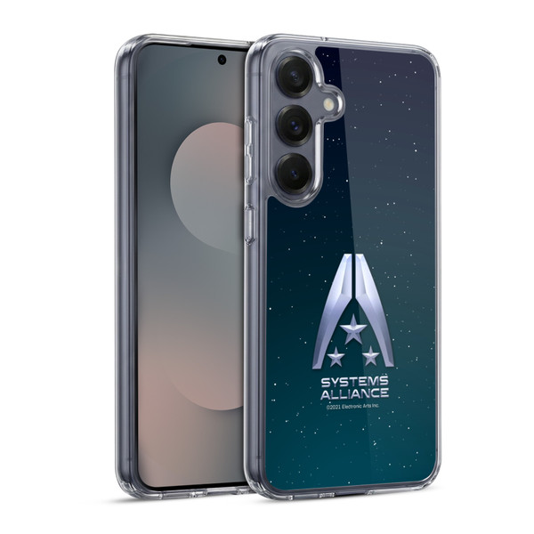 EA Bioware Mass Effect Graphics Systems Alliance Logo Soft Gel Case for Samsung Galaxy S25 & MagSafe