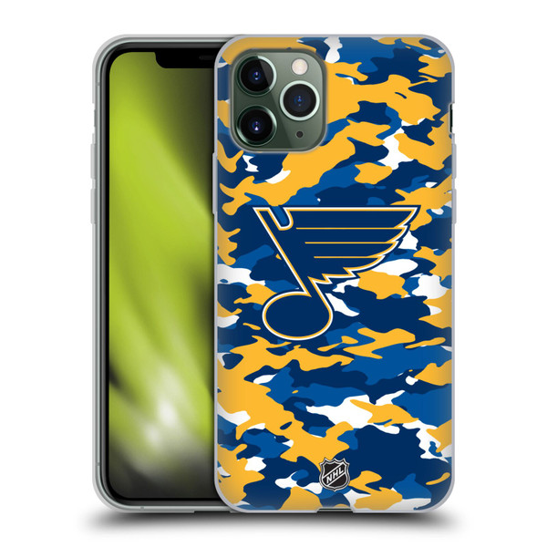 NHL St Louis Blues Camouflage Soft Gel Case for Apple iPhone 11 Pro & MagSafe