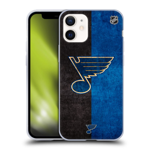 NHL St Louis Blues Half Distressed Soft Gel Case for Apple iPhone 12 Mini & MagSafe