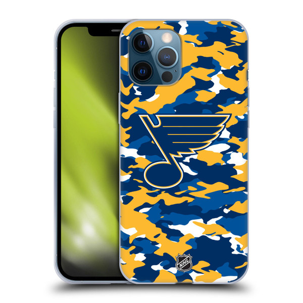 NHL St Louis Blues Camouflage Soft Gel Case for Apple iPhone 12 Pro Max & MagSafe
