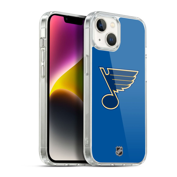 NHL St Louis Blues Plain Soft Gel Case for Apple iPhone 14 Plus & MagSafe