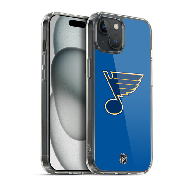 NHL St Louis Blues Plain Soft Gel Case for Apple iPhone 15 Plus & MagSafe