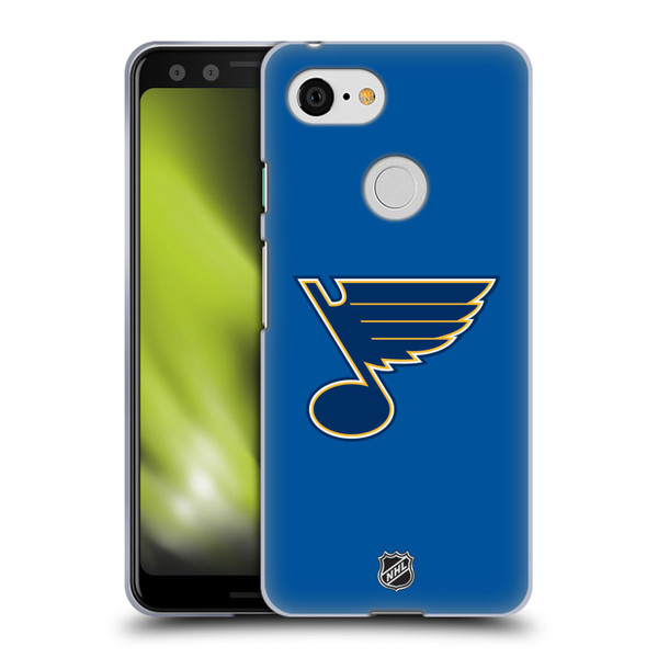 NHL St Louis Blues Plain Soft Gel Case for Google Pixel 3