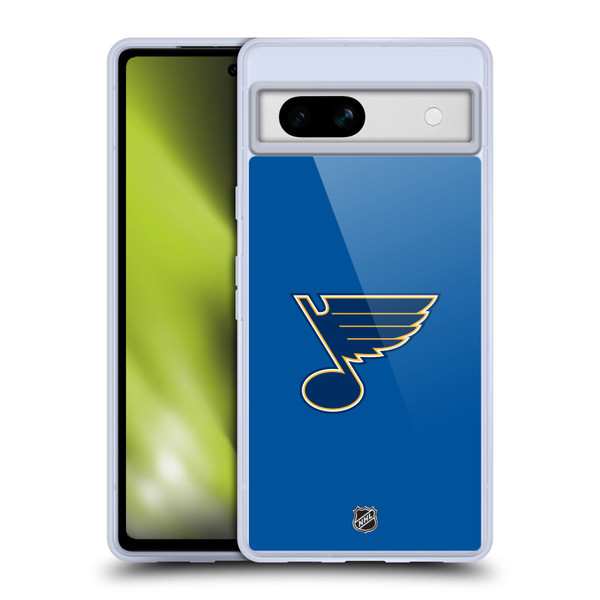 NHL St Louis Blues Plain Soft Gel Case for Google Pixel 7a