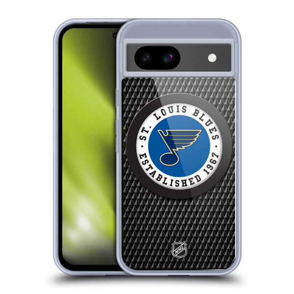 NHL St Louis Blues Puck Texture Soft Gel Case for Google Pixel 8a