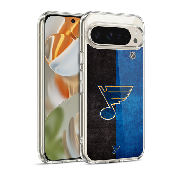 NHL St Louis Blues Half Distressed Soft Gel Case for Google Pixel 9 / Pixel 9 Pro