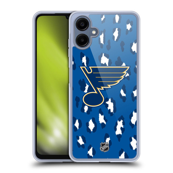 NHL St Louis Blues Leopard Pattern Soft Gel Case for Samsung Galaxy A06 4G