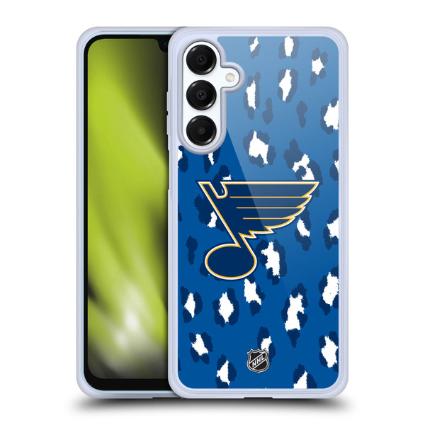NHL St Louis Blues Leopard Pattern Soft Gel Case for Samsung Galaxy A16 5G & MagSafe