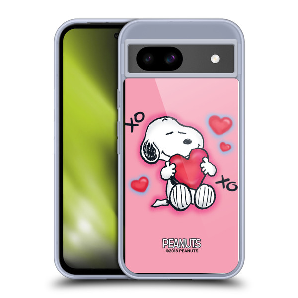 Peanuts Snoopy Boardwalk Airbrush XOXO Soft Gel Case for Google Pixel 8a