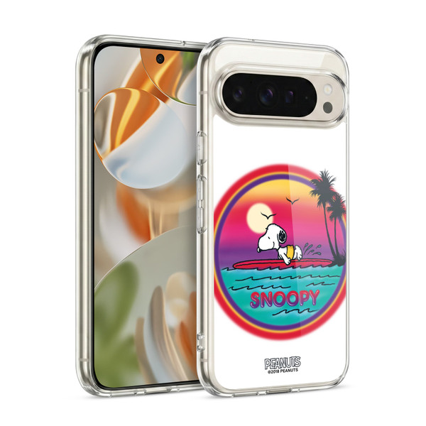Peanuts Snoopy Boardwalk Airbrush Beach Surf Soft Gel Case for Google Pixel 9 / Pixel 9 Pro