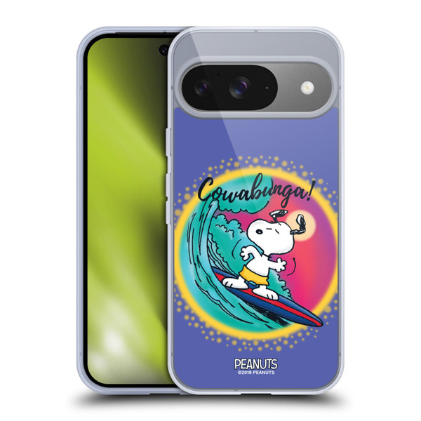 Peanuts Snoopy Boardwalk Airbrush Cowabunga Surf Soft Gel Case for Google Pixel 9 / Pixel 9 Pro