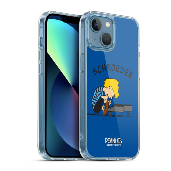 Peanuts Characters Schroeder Soft Gel Case for Apple iPhone 13 Mini & MagSafe