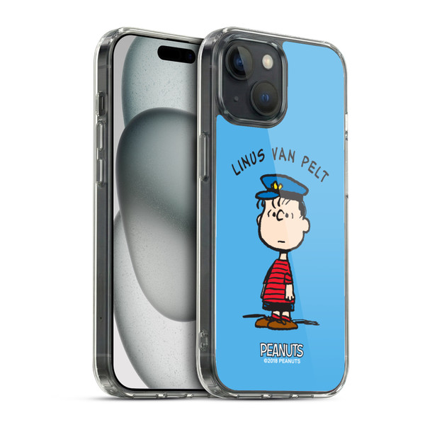 Peanuts Characters Linus van Pelt Soft Gel Case for Apple iPhone 15 & MagSafe