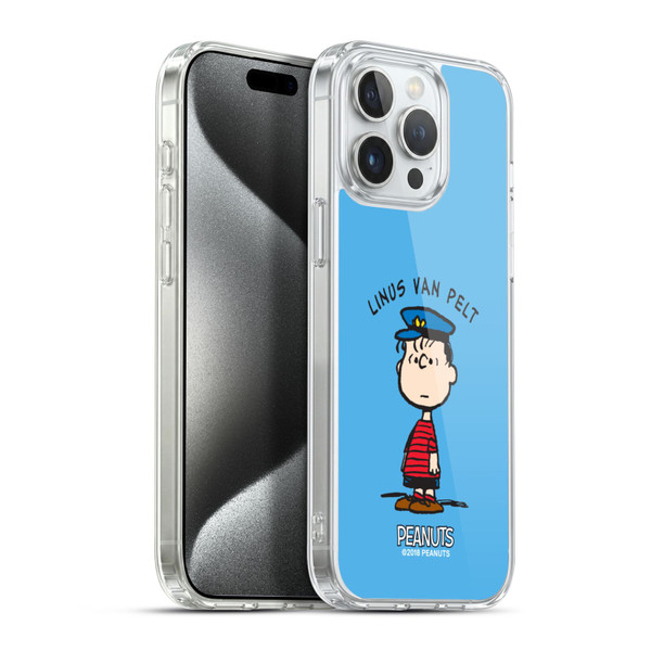Peanuts Characters Linus van Pelt Soft Gel Case for Apple iPhone 15 Pro Max & MagSafe