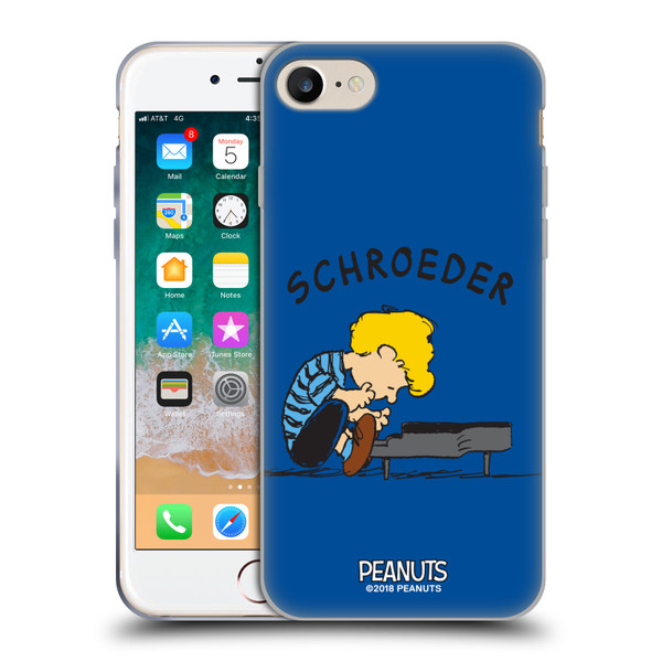 Peanuts Characters Schroeder Soft Gel Case for Apple iPhone 7 / 8 / SE 2020 & 2022 & MagSafe