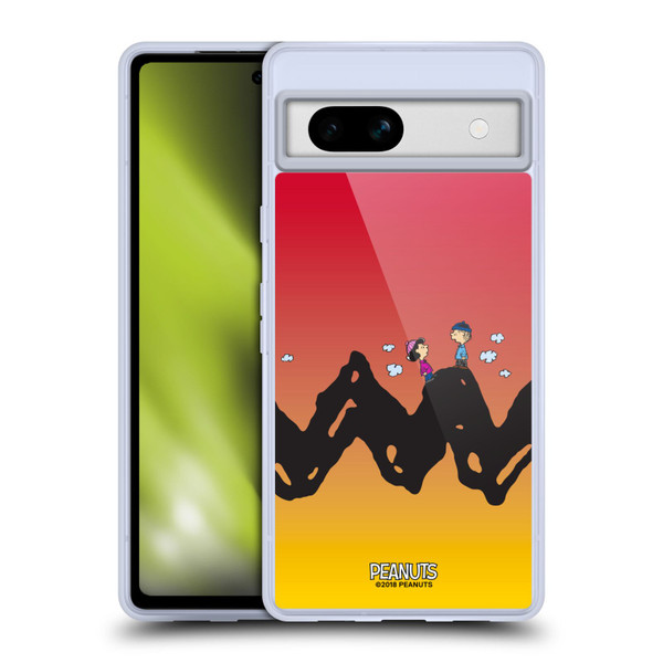 Peanuts Characters Charlie & Lucy Soft Gel Case for Google Pixel 7a
