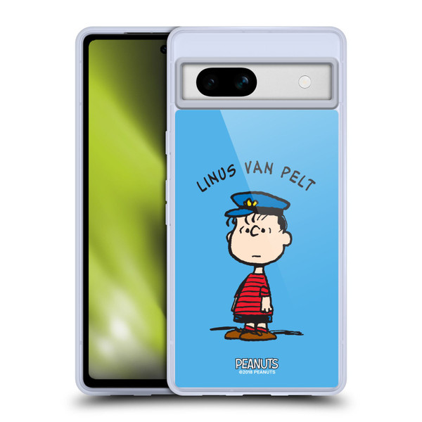 Peanuts Characters Linus van Pelt Soft Gel Case for Google Pixel 7a