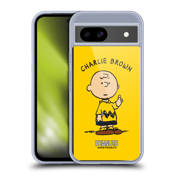 Peanuts Characters Charlie Brown Soft Gel Case for Google Pixel 8a