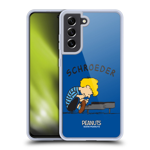 Peanuts Characters Schroeder Soft Gel Case for Samsung Galaxy S21 FE 5G & MagSafe