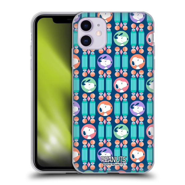 Peanuts Snoopy Deco Dreams Blue Pattern Soft Gel Case for Apple iPhone 11