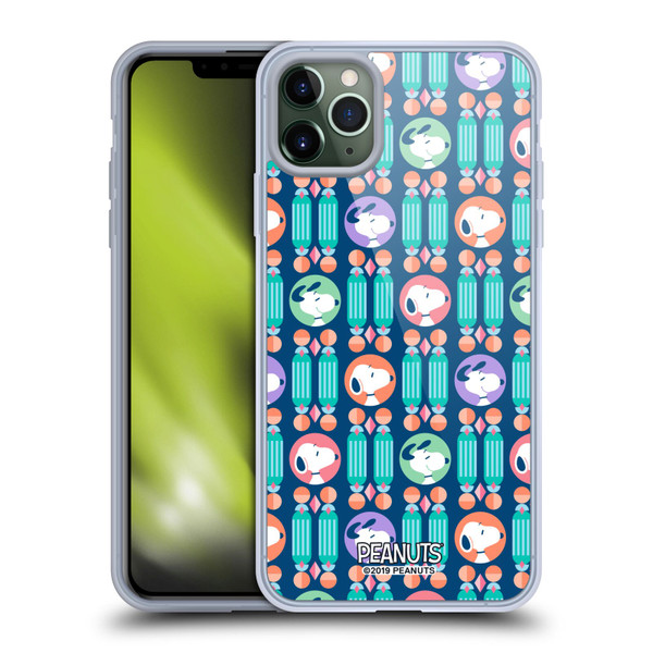 Peanuts Snoopy Deco Dreams Blue Pattern Soft Gel Case for Apple iPhone 11 Pro Max & MagSafe