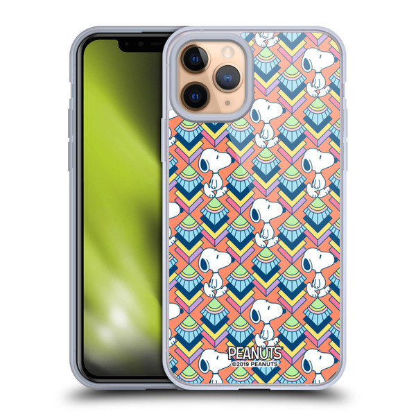 Peanuts Snoopy Deco Dreams Orange Pattern Soft Gel Case for Apple iPhone 11 Pro & MagSafe