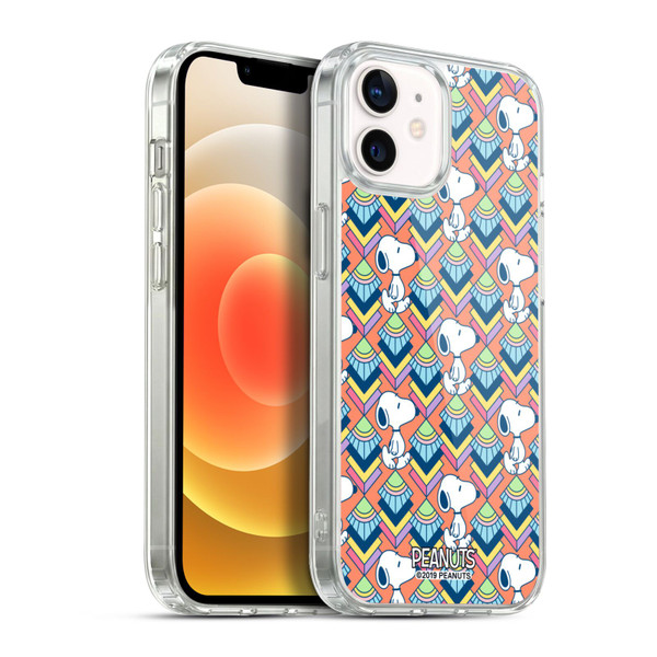 Peanuts Snoopy Deco Dreams Orange Pattern Soft Gel Case for Apple iPhone 12 / iPhone 12 Pro & MagSafe