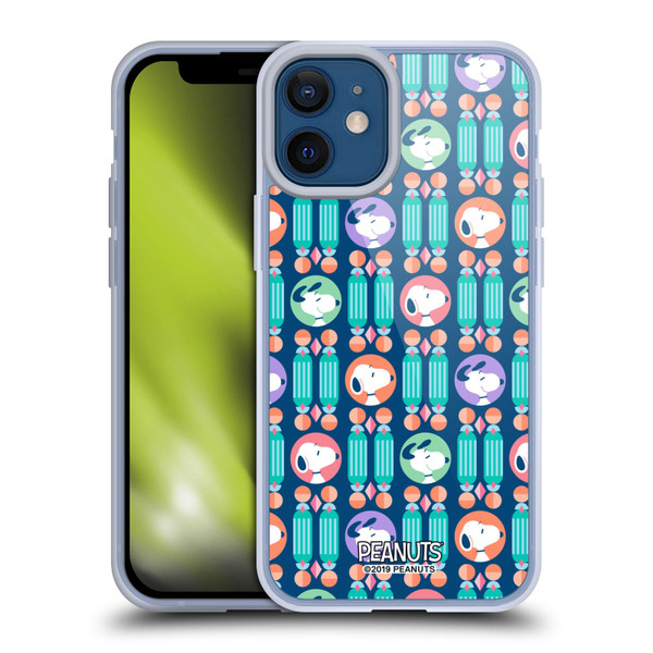 Peanuts Snoopy Deco Dreams Blue Pattern Soft Gel Case for Apple iPhone 12 Mini & MagSafe