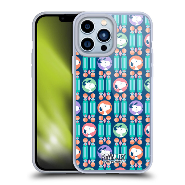 Peanuts Snoopy Deco Dreams Blue Pattern Soft Gel Case for Apple iPhone 13 Pro Max & MagSafe