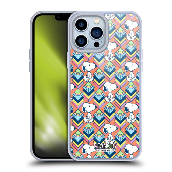 Peanuts Snoopy Deco Dreams Orange Pattern Soft Gel Case for Apple iPhone 13 Pro Max & MagSafe