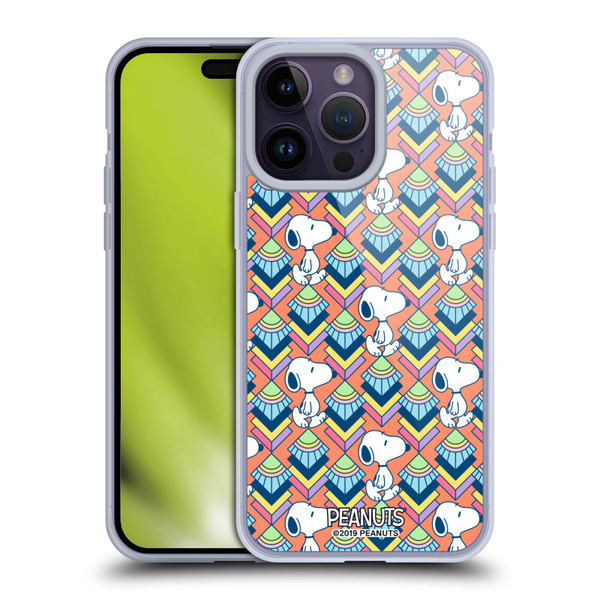 Peanuts Snoopy Deco Dreams Orange Pattern Soft Gel Case for Apple iPhone 14 Pro Max & MagSafe
