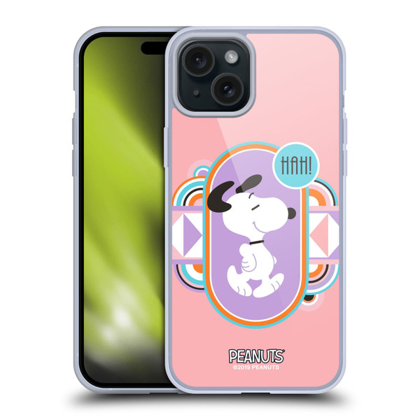 Peanuts Snoopy Deco Dreams Pastels Soft Gel Case for Apple iPhone 15 Plus & MagSafe