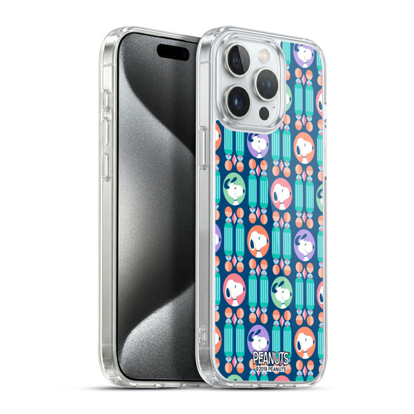 Peanuts Snoopy Deco Dreams Blue Pattern Soft Gel Case for Apple iPhone 15 Pro Max & MagSafe