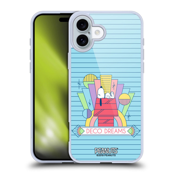 Peanuts Snoopy Deco Dreams House Dreams Soft Gel Case for Apple iPhone 16 Plus & MagSafe