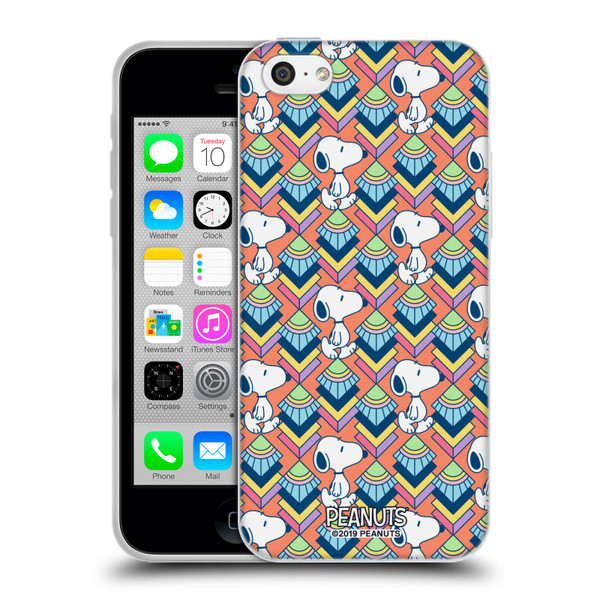 Peanuts Snoopy Deco Dreams Orange Pattern Soft Gel Case for Apple iPhone 5c