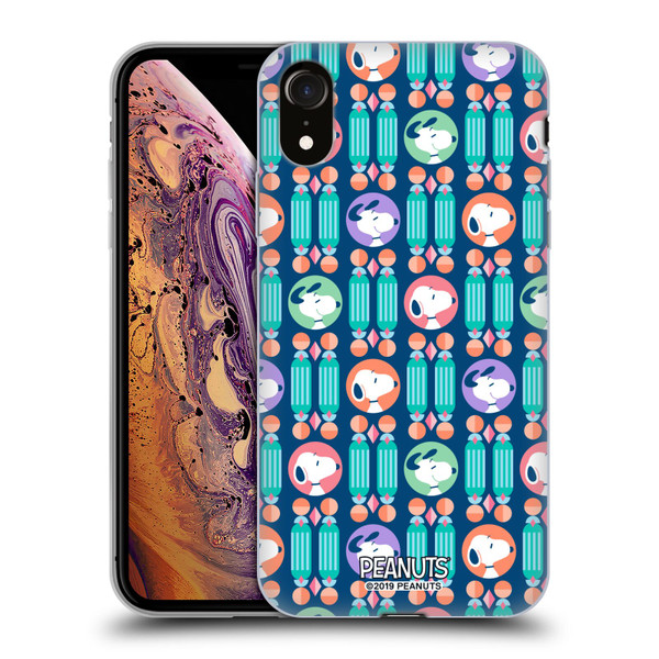 Peanuts Snoopy Deco Dreams Blue Pattern Soft Gel Case for Apple iPhone XR