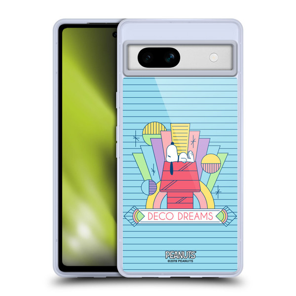 Peanuts Snoopy Deco Dreams House Dreams Soft Gel Case for Google Pixel 7a