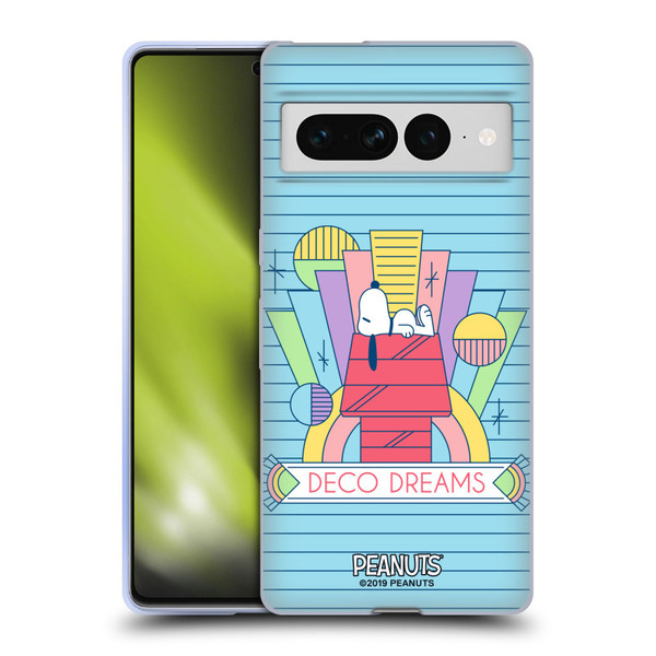 Peanuts Snoopy Deco Dreams House Dreams Soft Gel Case for Google Pixel 7 Pro