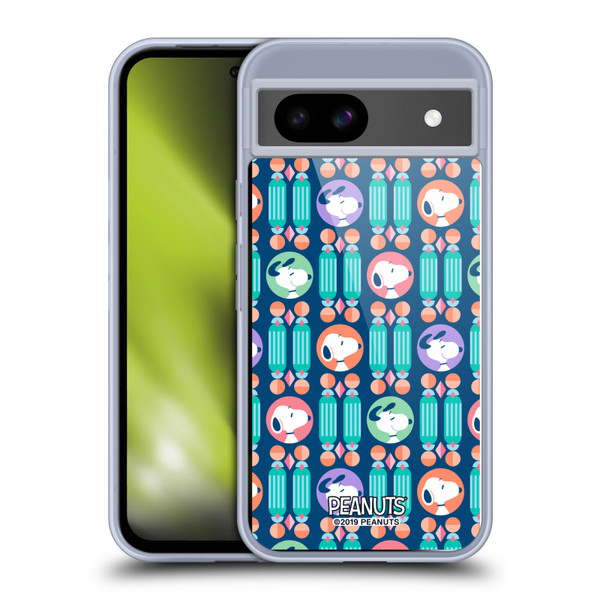 Peanuts Snoopy Deco Dreams Blue Pattern Soft Gel Case for Google Pixel 8a