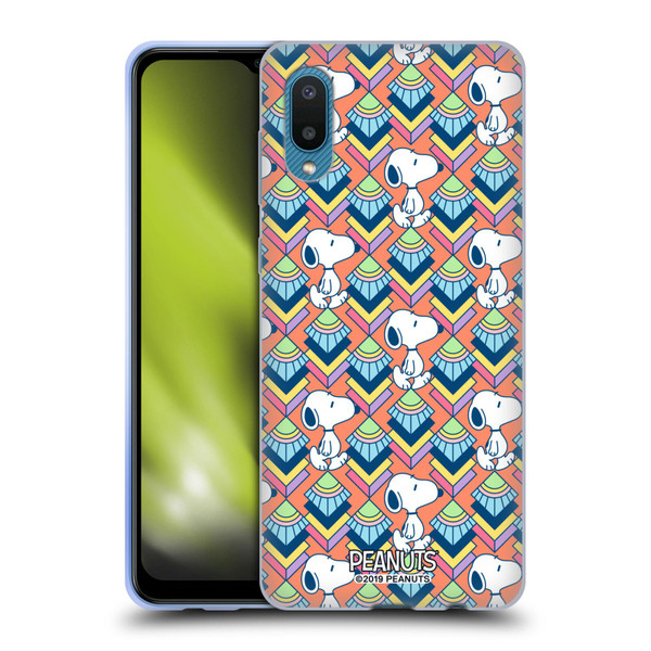 Peanuts Snoopy Deco Dreams Orange Pattern Soft Gel Case for Samsung Galaxy A02/M02 (2021)