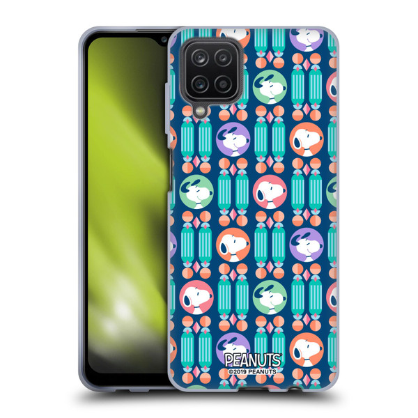 Peanuts Snoopy Deco Dreams Blue Pattern Soft Gel Case for Samsung Galaxy A12 (2020)