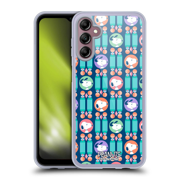 Peanuts Snoopy Deco Dreams Blue Pattern Soft Gel Case for Samsung Galaxy A14 5G