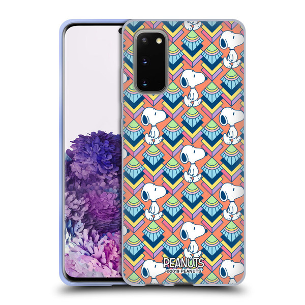 Peanuts Snoopy Deco Dreams Orange Pattern Soft Gel Case for Samsung Galaxy S20 / S20 5G