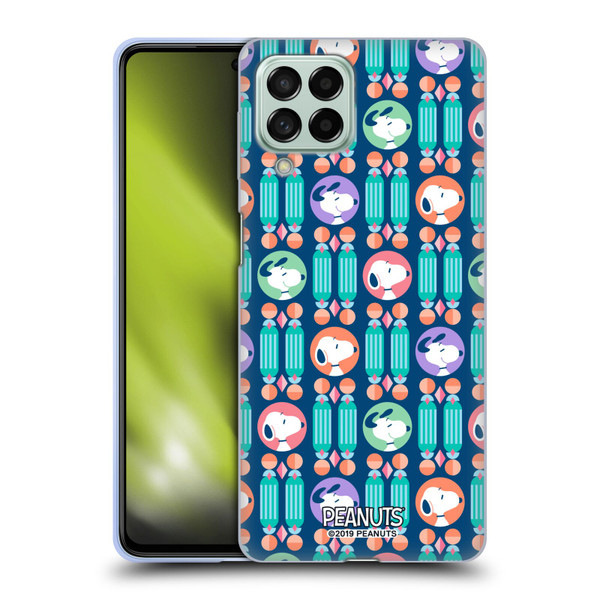 Peanuts Snoopy Deco Dreams Blue Pattern Soft Gel Case for Samsung Galaxy M53 (2022)