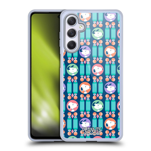 Peanuts Snoopy Deco Dreams Blue Pattern Soft Gel Case for Samsung Galaxy M54 5G