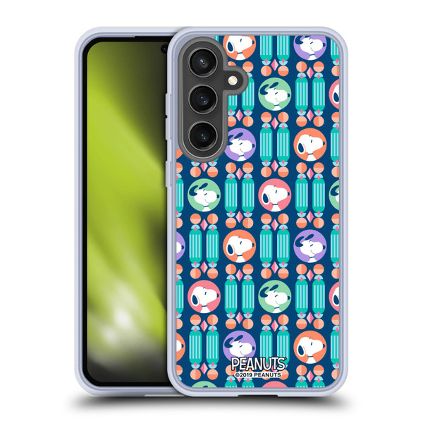 Peanuts Snoopy Deco Dreams Blue Pattern Soft Gel Case for Samsung Galaxy S24 FE & MagSafe